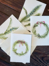Load image into Gallery viewer, Christmas Watercolor Notecards (4)
