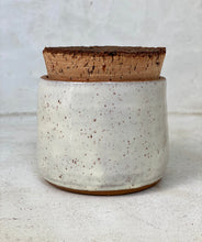 Load image into Gallery viewer, White &amp; Black Sage salt scrub with ceramic container